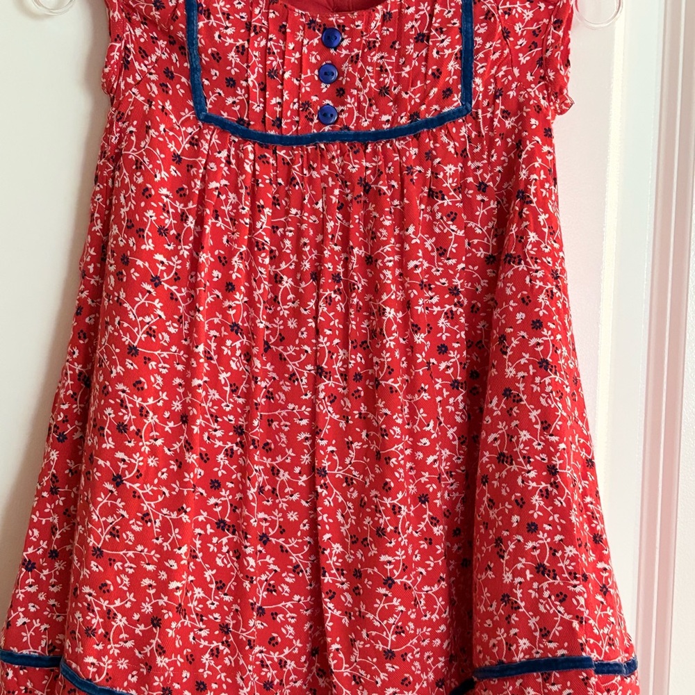 Red Baby Girl 6-12 months Red Floral Dress